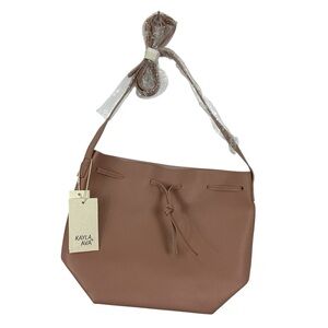 Kayla + Ava Vegan Leather Bucket Bag NWT